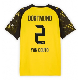 Billige Fotballdrakt Borussia Dortmund Yan Couto #2 Replika Hjemmedrakt 2025-26 Kortermet
